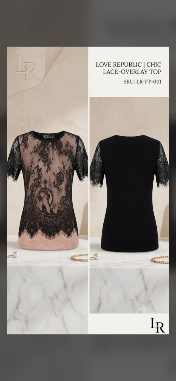 Love Republic Chic Lace-Overlay Top — 1