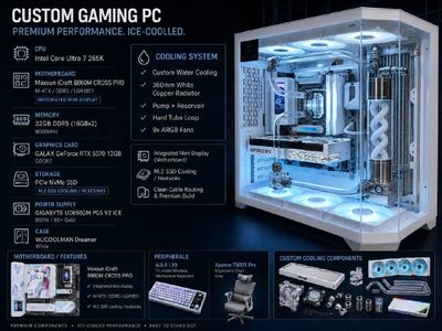 Игровой ПК Intel Core Ultra 7 265K, RTX 5070, кастом водяное охлаждение