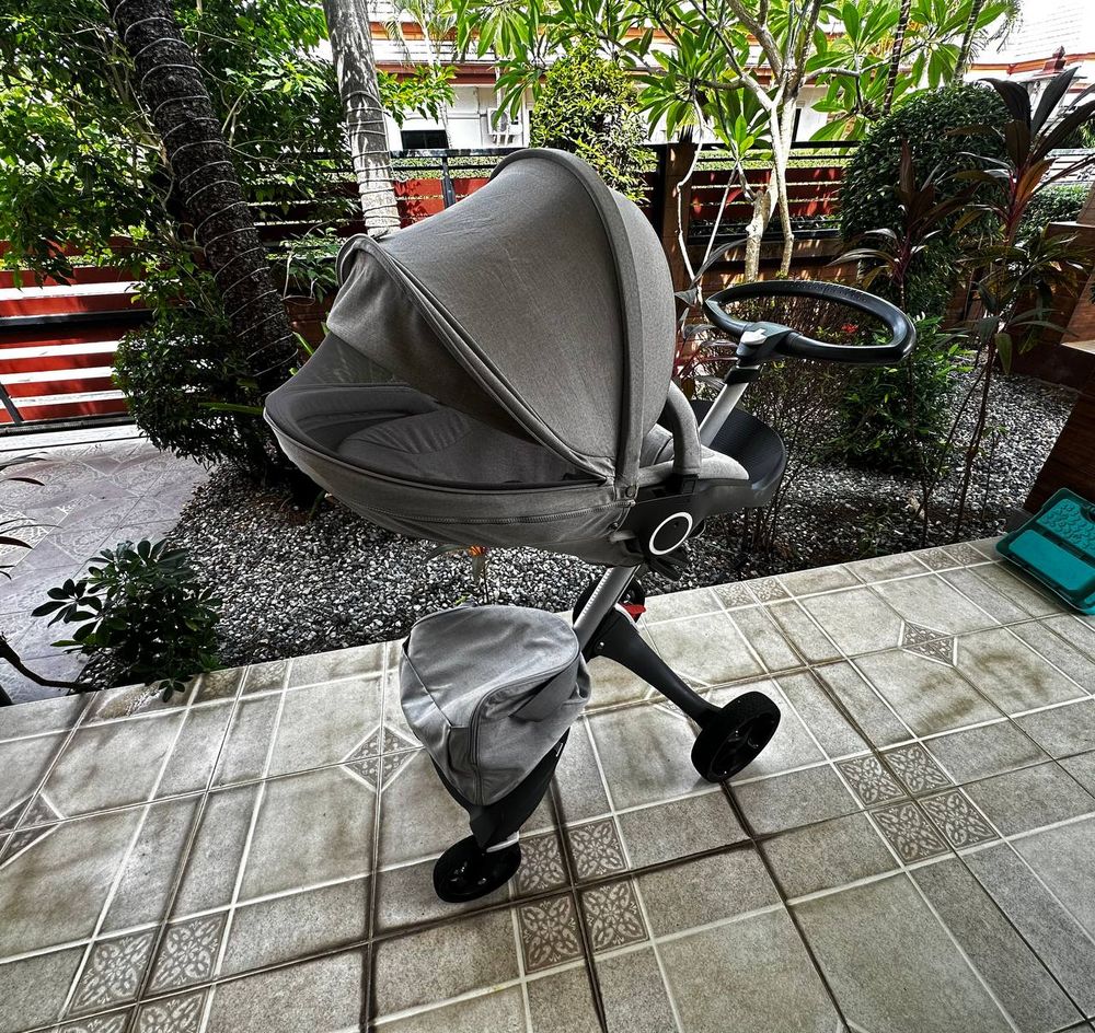 Коляска Stokke Xplory X + люлька + подножка для второго ребенка — 10