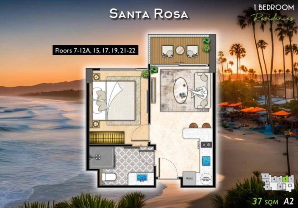 1-комнатная квартира The Riviera California — 2