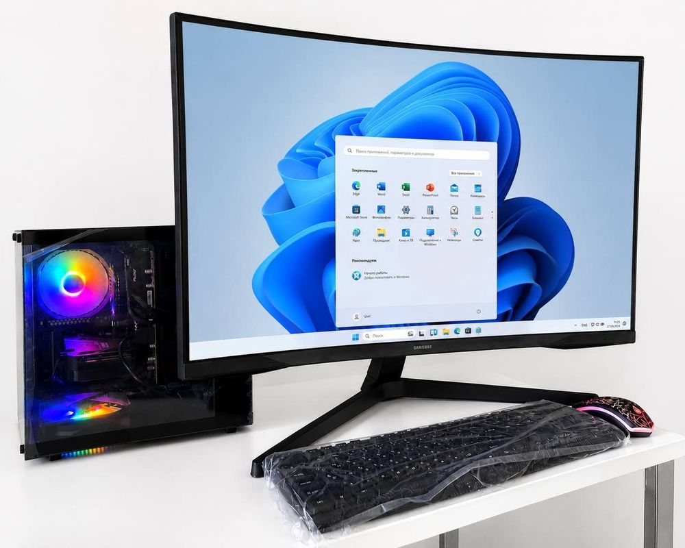 Компьютер для работы и игр с монитором — 1