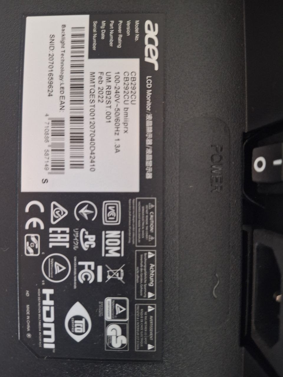 Монитор Acer 29 дюймов — 3