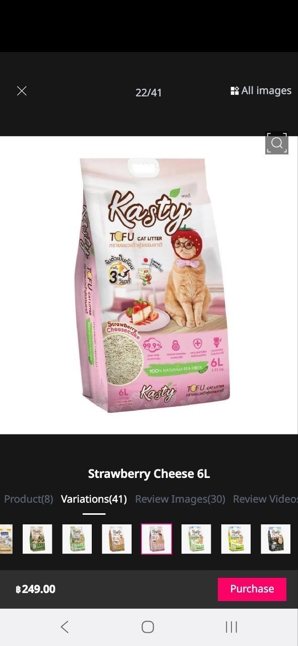 Наполнитель для кошек Kasty тофу 6л — 1