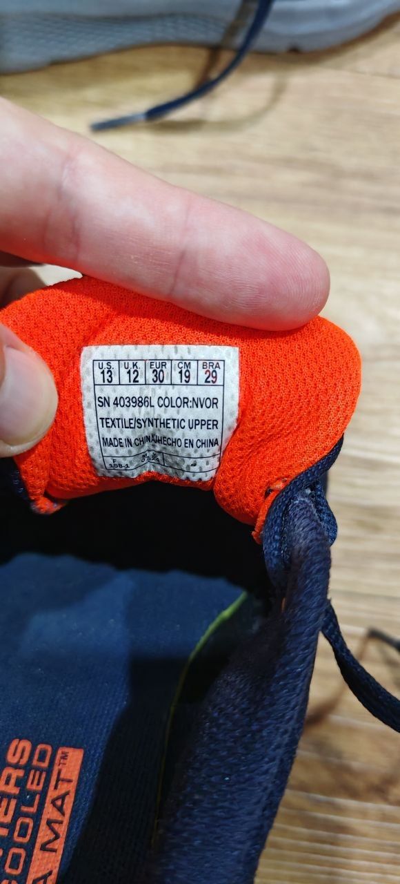 Детские кроссовки Skechers зеленые размер 18 см — 4