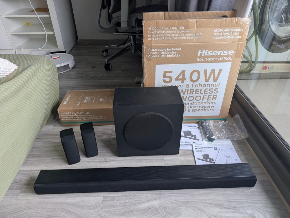 Hisense HS5100 саундбар 5.1, 540W с беспроводным сабвуфером — 1