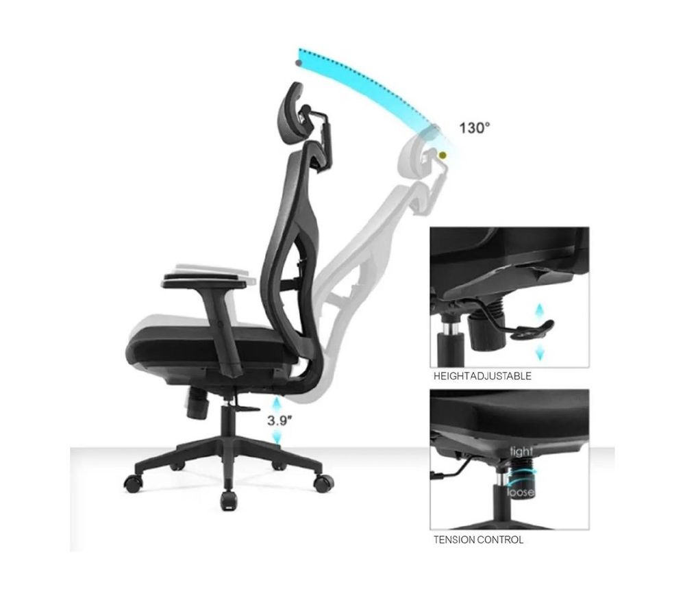 Офисное кресло OMIC OFFICE CHAIR - BLACK — 3